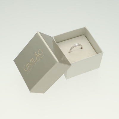 Fehér arany gyűrű 54-es méret (B44106)